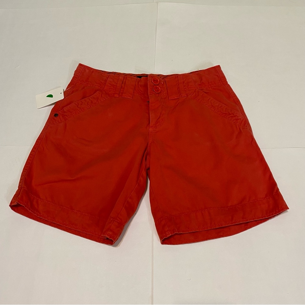 Sanctuary Red Flat Front Shorts Vibrant Cotton Blend - Picture 2 of 7